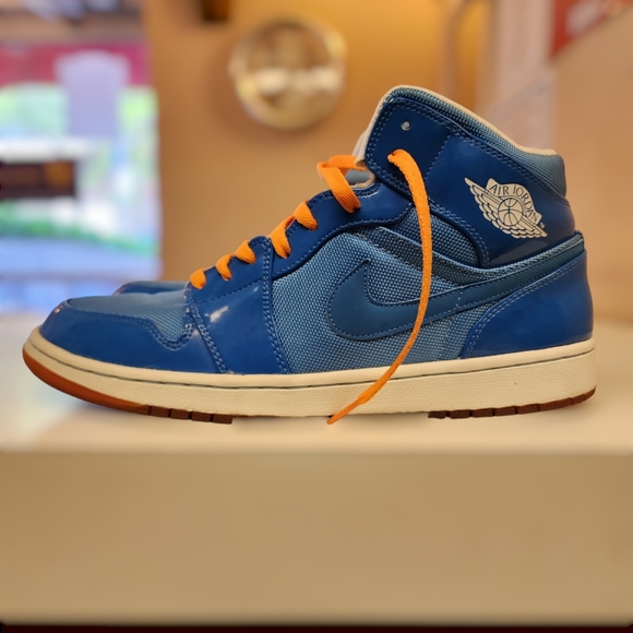 NIKE JORDAN 1 RETRO PHAT YEAR OF THE DRAGON MID ITALY BLUE VIVID ORANGE MENS 13 - Picture 4 of 14